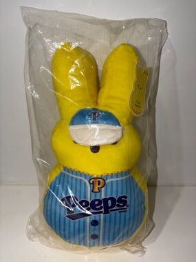 PEEPS® 12-Inch Dress-Up Bunny Plush Toy — Yellow Baseball Player